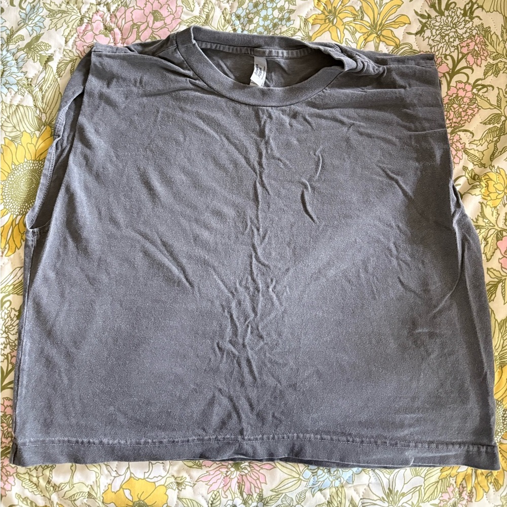 American Apparel Charcoal Muscle Tee